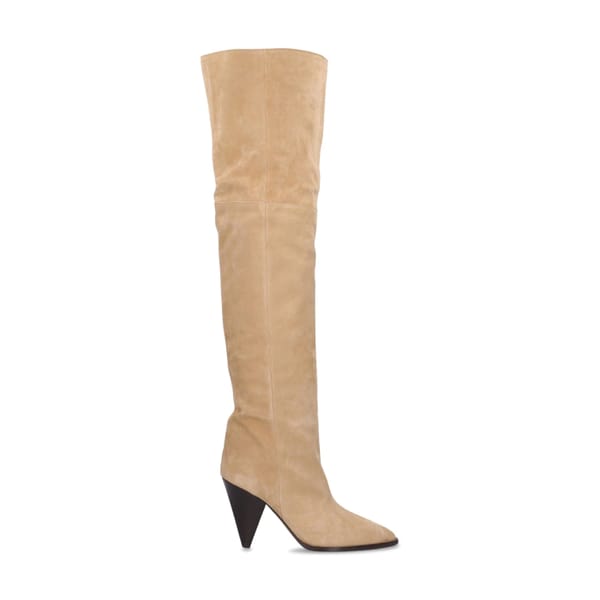 FW22 ISABEL MARANT 90MM RIRIA SUEDE OVER-THE-KNEE BOOTS