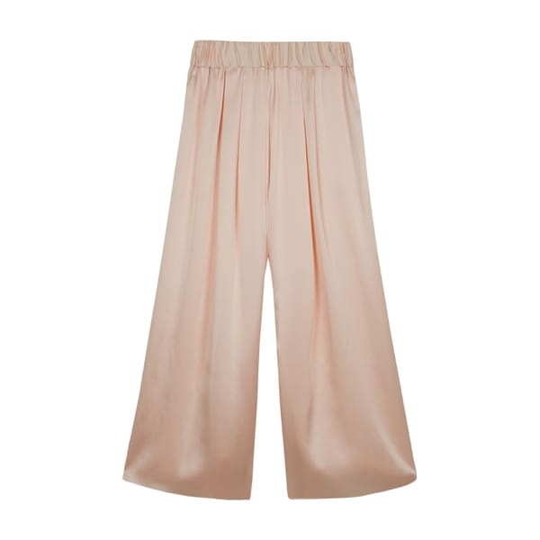 grace wears Ballet Slipper Pink Silk Palazzo Pants