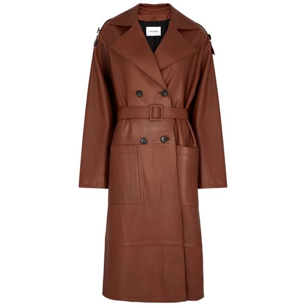 harvey nichols YVES SALOMON Leather trench coat