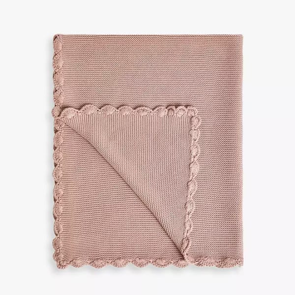 John Lewis Knitted Cotton Blanket, 100 x 80cm