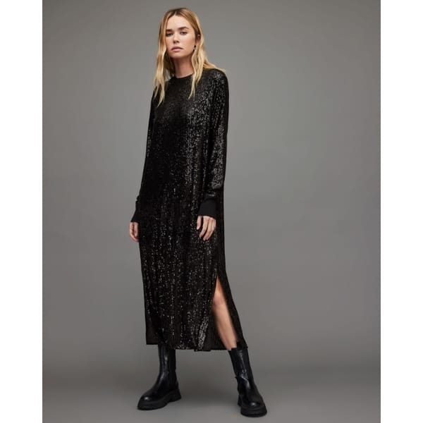 Juela Crew Sequin Midi Dress