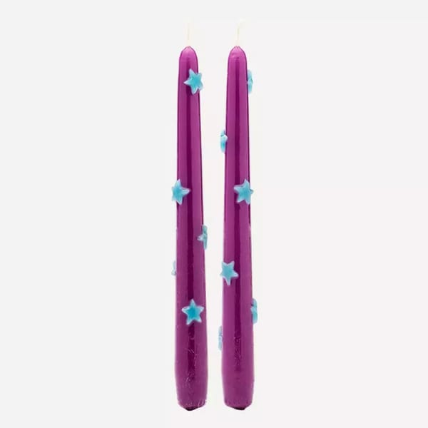 ANNA + NINA Purple Sky Candles Set of Two