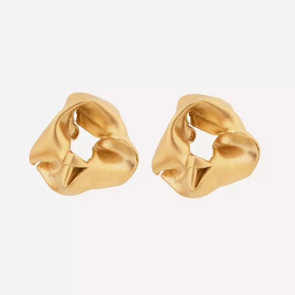 COMPLETEDWORKS Gold-Plated Vermeil Silver Notsobig Scrunch Hoop Earrings