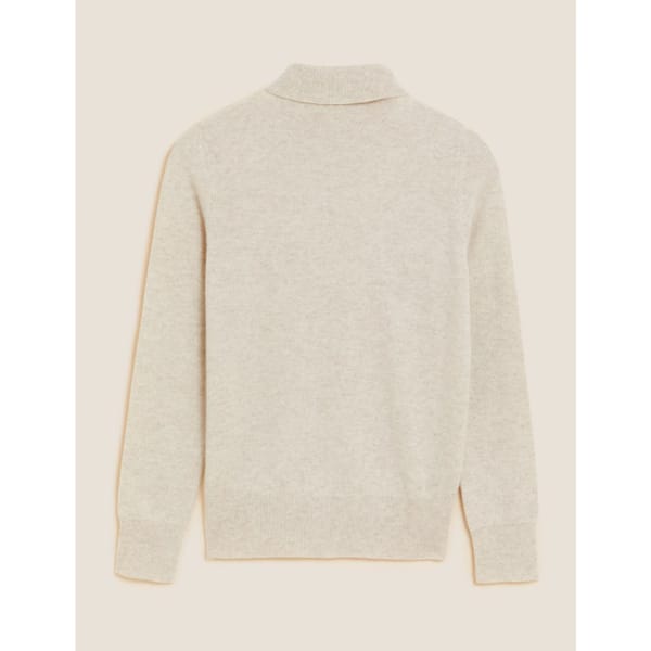 M_S Pure Cashmere Roll Neck Jumper