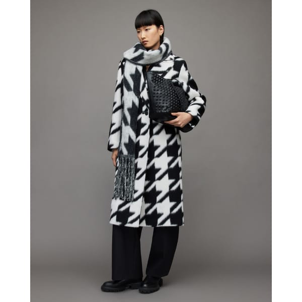 Mabel Houndstooth Oversized Coat