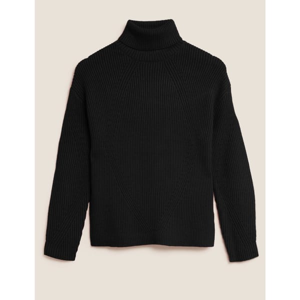 MM_S Soft Touch Ribbed Roll Neck Jumper