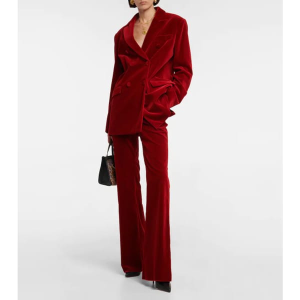 mytheresa ETRO High-rise straight velvet pants and blazer