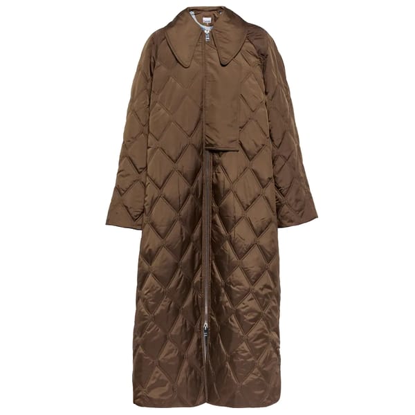 GANNI Oversized quilted coat