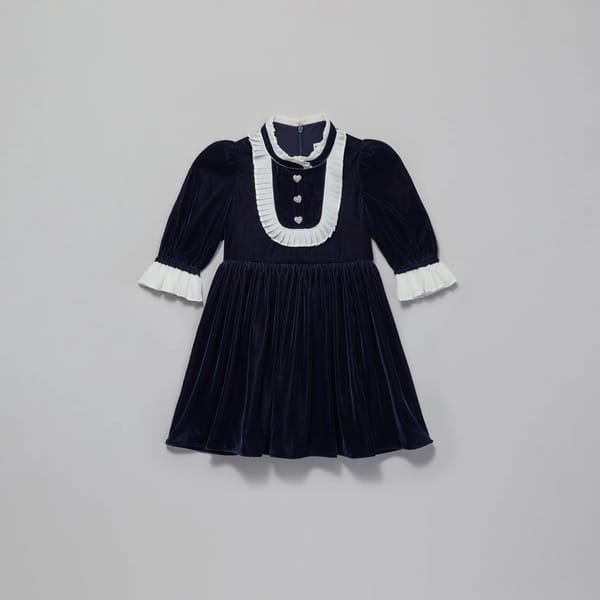 Navy Velvet Mini Dress
