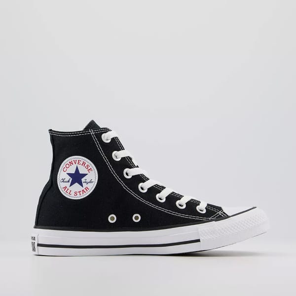OFFICE CONVERSE All Star Hi Trainers Black Canvas