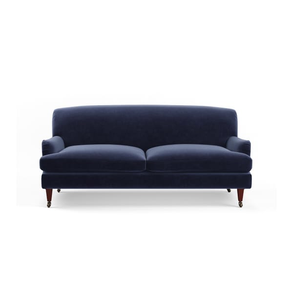oka Coleridge 3-Seater Sofa With Fixed Velvet Cover - Sapphire