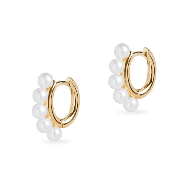 Pearl Huggie Earrings