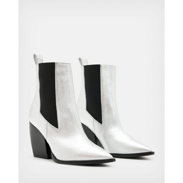 Ria Metallic Leather Boots