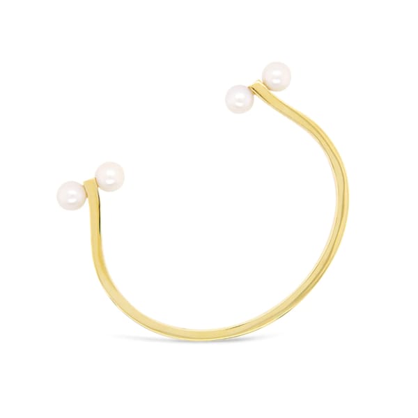 SIGNATURE CUFF BANGLE YELLOW GOLD