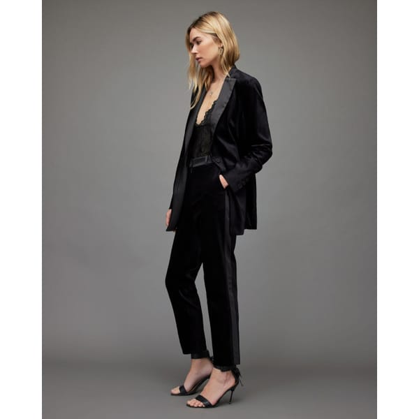 Sofia Velvet High-Rise Trousers