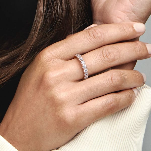Sparkling Row Eternity Ring