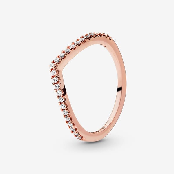 Sparkling Wishbone Ring in rose gold (1)