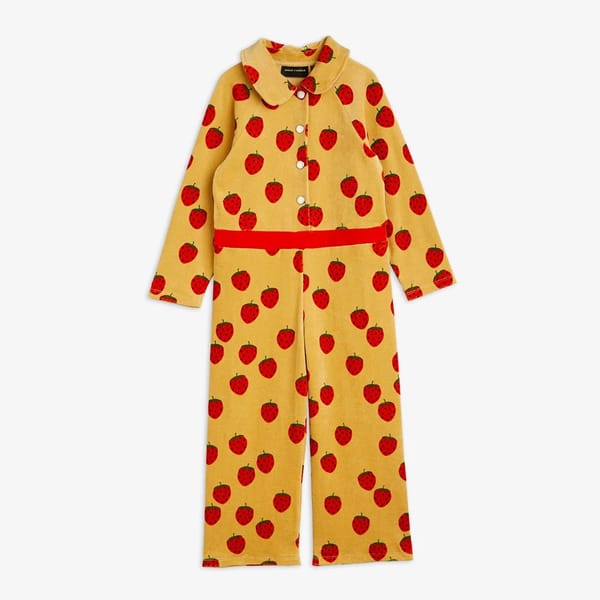 STRAWBERRIES VELOUR JUMPSUIT