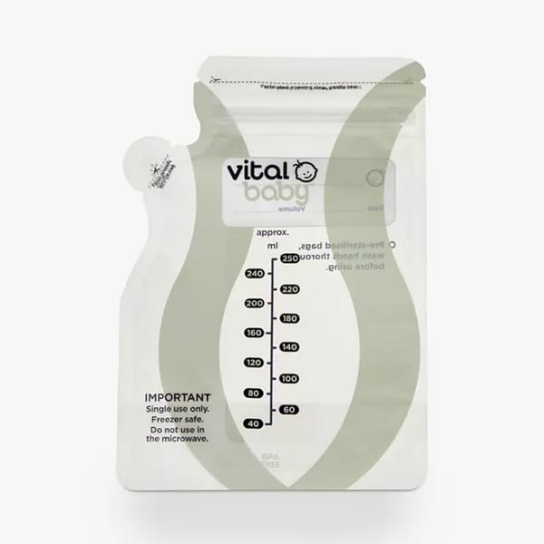 Vital Baby Breast Milk Storage Bags, Pack of 30