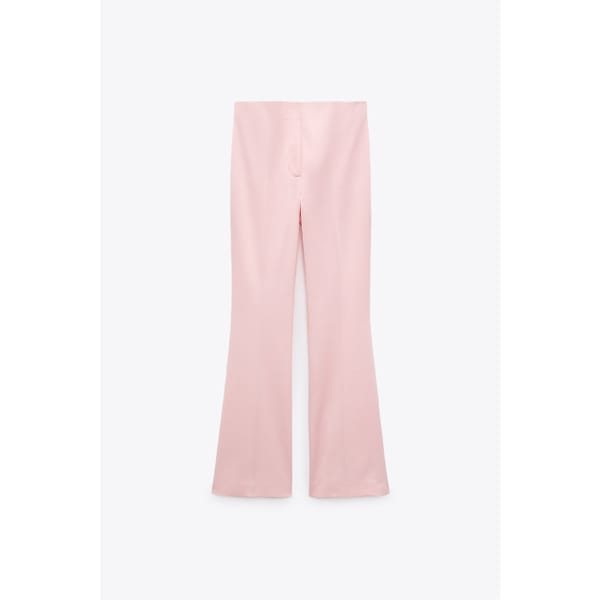 zara FLARED SATIN TROUSERS