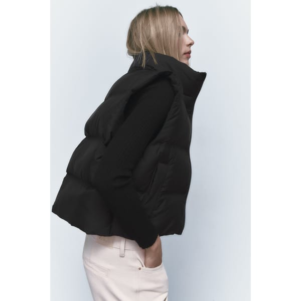 zara SHORT PUFFER GILET