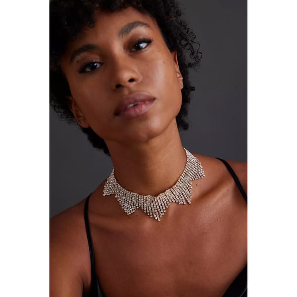 anthropologie Diamante Triangle Choker Necklace - statement necklace