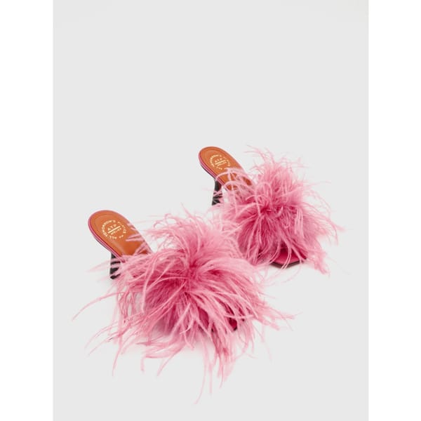 atp atelier costanza hot pink feather sandals