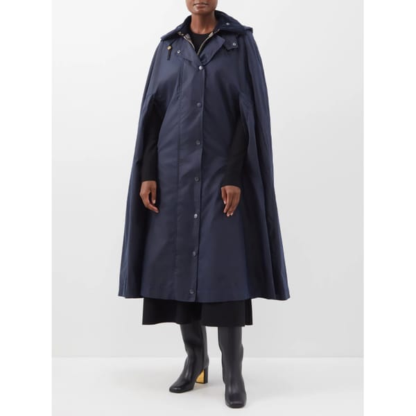 CHLOÉ X Barbour waxed-cotton hooded coat £1,690