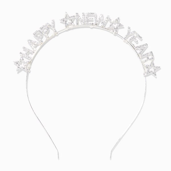 Happy New Year Glitter Metal Headband New Year's Eve