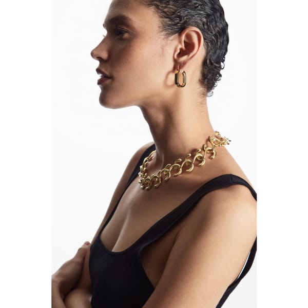 Chunky Hook Chain Necklace Cos - Statement necklaces