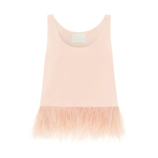 grace wears Ballet Slipper Feather Camisole