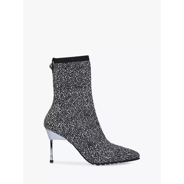 Kurt Geiger London Barbican Knitted Sock Boots, Silver