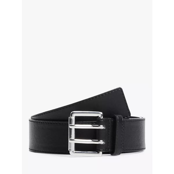 Mango Tica Square Buckle Belt, Black