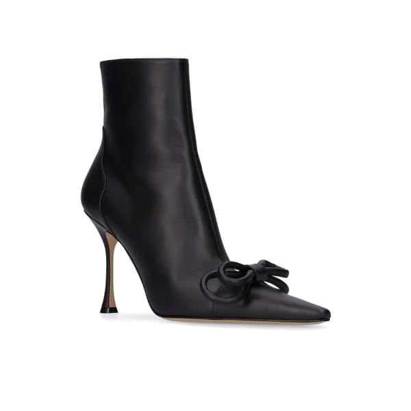 Mach & Mach 100mm Double bow leather ankle boots