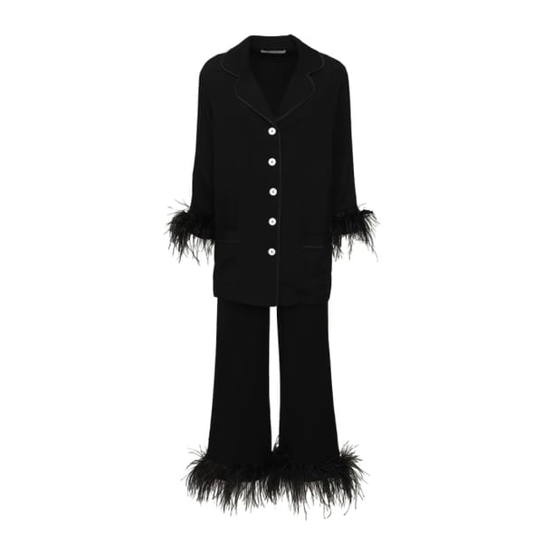 luisaviaroma SLEEPER PARTY PAJAMA SET W_FEATHERS
