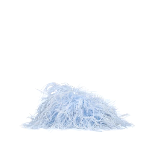 THE ATTICO MIDNIGHT SATIN _ FEATHERS CLUTCH