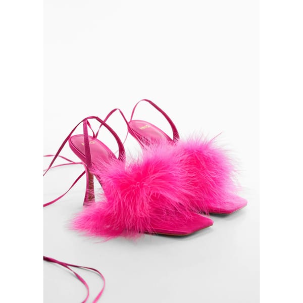 mango Sandal with feather decoration