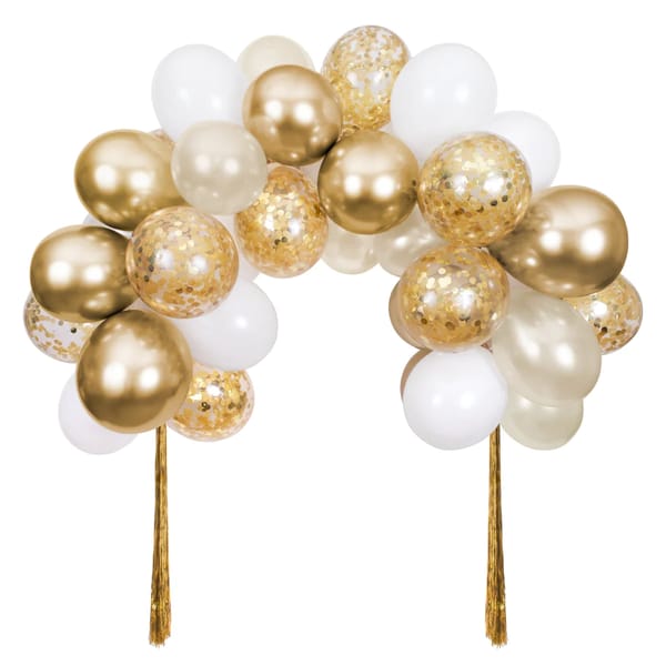 Gold Balloon Arch Kit - 40 Balloons New Year's Eve