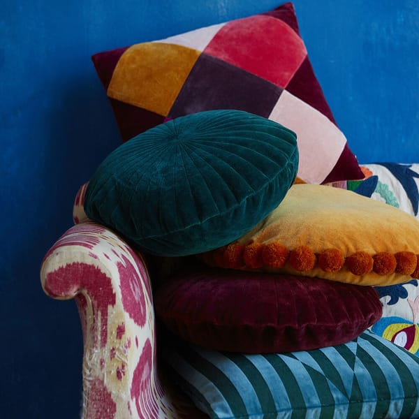 Round Velvet Cushion Monsoon