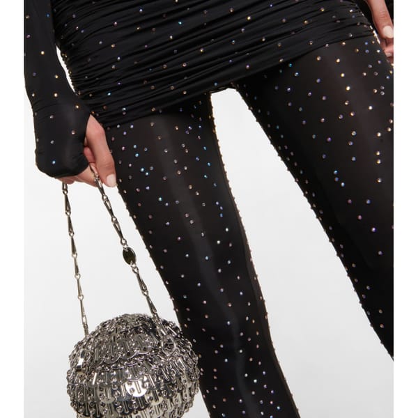 ALEX PERRY Crystal-embellished tights