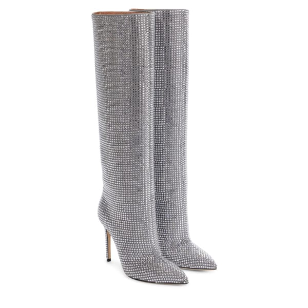 Embellished suede knee-high boots Paris Texas
