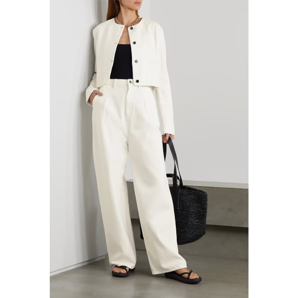 netaporte LOULOU STUDIO Attu high-rise wide-leg organic jeans £245-02