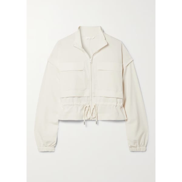 Alo Yoga Ready Set Layered Stretch-Seersucker Jacket