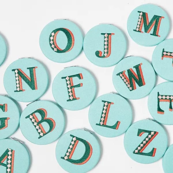 OLIVER BONAS Quentin Alphabet Initial Compact Mirror