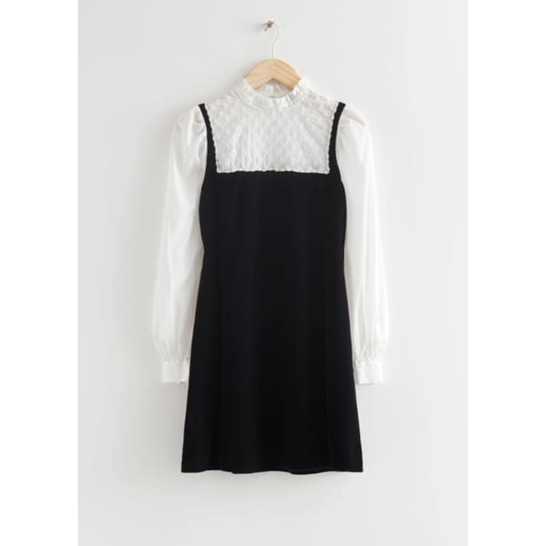 other stories Velvet Blend Embellished Mini Dress