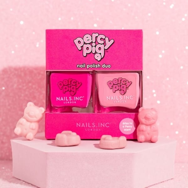 beauty products by Percy Pig