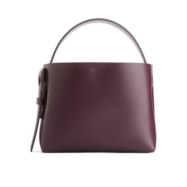 Rigid Leather Crossbody Bag