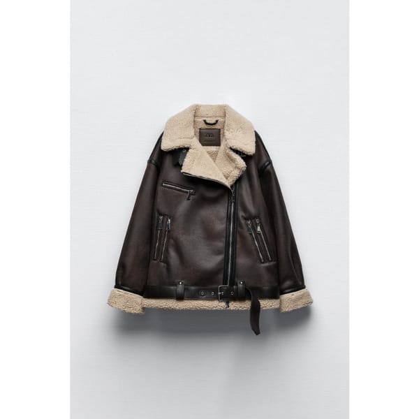 zara DOUBLE-FACED JACKET WITH BELT