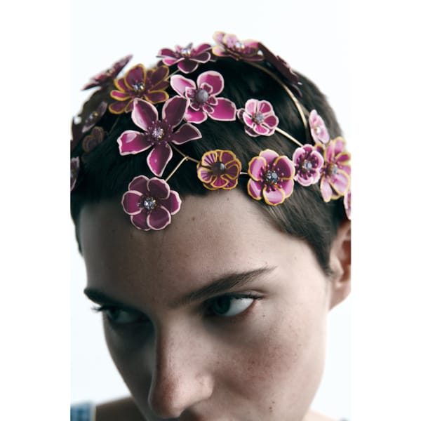 zara FLORAL HEADBAND WITH SHINY MOTIFS