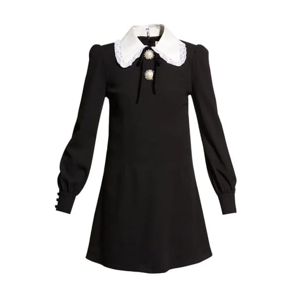 zoommAlessandra Rich Wool Crepe Mini Dress